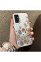 Samsung Galaxy M23/M13 Compatible Retro Daisy Moon and Leaf Pattern, Rigid Case, Full Protection