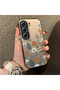 Tecno Camon 40 Pro 5g Compatible Retro Daisy Moon and Leaf Pattern, Hard Case, Full Protection