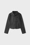 Düğmeli mini crop blazer - 6