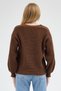 Selanik Knitted Degaje Collar Comfortable Fit Buttoned Style Women's Knitwear Thick Cardigan - 8