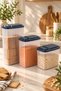 3-Piece Rectangular Storage Container Set with Lids – Kitchen and Food Organizer - 4