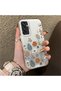 Samsung Galaxy M15 Compatible Retro Daisy Moon and Leaf Pattern, Rigid Case, Full Protection