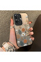 Realme Note 60 Compatible Retro Daisy Moon and Leaf Pattern, Rigid Case, Full Protection