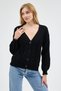 Selanik Knitted Degaje Collar Comfortable Fit Buttoned Style Women's Knitwear Thick Cardigan - 5