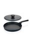 Gurme Cast Iron Fish Pan with Lid-32 cm Tkebt Black - 4
