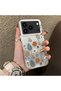 iPhone 17 Pro Compatible Retro Daisy Moon and Leaf Pattern, Hard Case, Full Protection