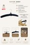 Wooden Satin Clothes Blouse Top Hanger 5 Pieces