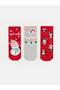 Patterned Girls' Socks 3-Piece Set (W6)
