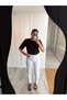 White Cut-Off Leg Anna Bf Jean