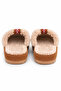 Women's Fur Embroidery Detailed Bowknot Thick Sole Winter House Slippers - 3