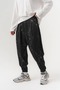 Sashiko Effect Pleated Shalwar with Elastic Waist and Cuffs - 3