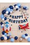 Party Mini Space-Themed Birthday Balloon Set, 39 Pieces, Astronaut, Rocket, Airplane Foil Balloons, Happy Birthday Banner, Balloon Garland.