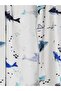 Mixed Shark Patterned Boys' Bathrobe (W6) - 2