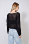 Flower Patterned Crop Knitwear Pullover - 4
