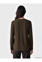 Two Mt Shop Quality Brown Diver Fabric Plain Standard & Regular Long Sleeve Women's T-Shirt - 4