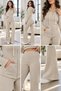 Women's Long Sleeve Hooded Zippered Camisole Blouse Spanish Flared Pants Two-Piece Set New Season Casual - 6