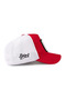 Red-White Trucker Hat with Wolf Logo - 2