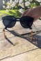 Hanging Glasses Chain Brown with Drop Stones Gift Accessory Glasses Strap Glasses Cord Gold Color Handmade - 3