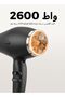 3-in-1 Hair Dryer, Negative Ion Salon Blow Dryer with 2600W BLDC Motor, 2 Speed 3 Heat, Fast Dry, 2 Nozzles & 1 Diffuser for Straight & Curly Hair - 3