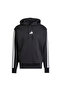 Essentials 3-Stripes Fleece Men's Black Casual Style Sweatshirt Je6297