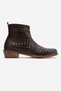 Bert Men's Leather Cowboy Dallas Western Boots with Removable Detailing and Wooden Heel, Handmade - 4