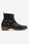 Bert Men's Bitter Brown Waterproof Leather Cowboy Dallas Western Boots with Removable Detailing and Wooden Heel Handmade Boots - 2