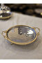 Gold Framed Metal Serving Plate 25 cm - 2