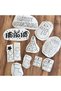 Christmas Glass Decoration Sticker Set – Black Foil Santa Claus, Snowman, Pine Tree and New Year Figures for Showcase Glass Decoration - 3