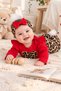 Baby Girl Set Leopard Patterned 3-Piece Baby Girl Set Bodysuit-Pants and Bandana Set 0-12 Months - 3