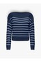 Onlkatia Ls Boatneck Cc Knt Women's Blue Sweater - 15374823