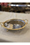 Gold Framed Metal Serving Plate 30 cm - 4