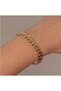 Rose Gold Gurmet Chain Bracelet - Gurmet Chain Gold Color Steel Bracelet – Non-Tarnish Stainless Classic Mesh Link Chain Women/Unisex Jewelry