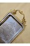 Gold Framed Rectangular Serving Plate 30X15 cm - 3