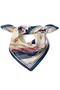Ataturk and Turkish Flag Pattern Scarf Bandana 50X50 cm - 2