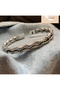 Silver Bamboo Weave Steel Bracelet - Bamboo Knuckle Design Vintage Silver Color Steel Cuff Bracelet – Tarnish-Free Stainless Bohemian Women's Jewelry - 2