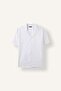 Regular Fit Linen Blend White Short Sleeve Shirt H5708Ax26Sm
