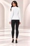 Women's Boat Neck Ribbed Long Beard Fuzzy Soft Textured Long Sleeve Knitwear Sweater Blouse - 5