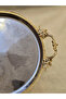Gold Framed Metal Serving Plate 25 cm - 6