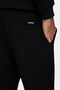Tobias black straight leg cotton standard fit men's sweatpants - 4