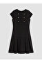 Esvab • Modern & Distinctive Girls' Pleated Dress with Button Detail - 4