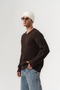 Braid V-Neck Embossed Knit Thessaloniki Knitwear Men's Sweater - 3