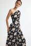 Draped one-shoulder dress