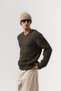 Braid V-Neck Embossed Knit Thessaloniki Knitwear Men's Sweater - 2