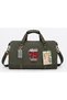 Unisex Medium Size Canvas Travel and Sports Bag with Leather Detail and Shoulder Strap 52X28X19 cm