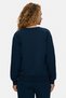 Lyra Navy Blue Printed Cotton Loose Fit Women's Sweatshirt - 4