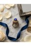 Bronze Women's Ring Authentic Copper Jewelry Blue Stone King's Crown Model Adjustable Vintage - 3