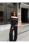 Women's Black Athlete Detailed Set - 6