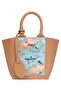 Women's Vegan Leather Brown Tote Bag - Explore Design