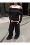Women's Black Athlete Detailed Set - 7