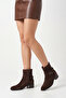 Telisa Women's Genuine Leather Casual Boots - Brown Suede - 6